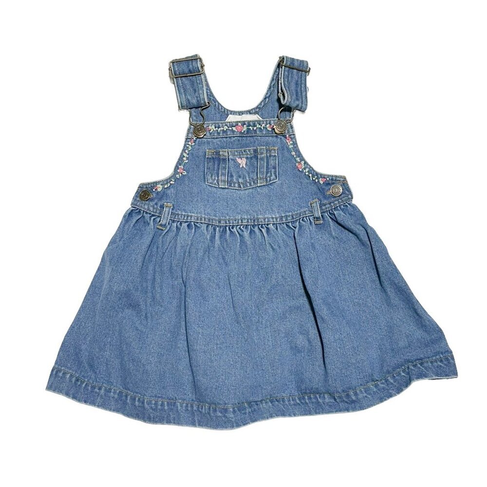 Vintage Jordache 'Wendy of Butterfly Lake' Denim Overall Dress